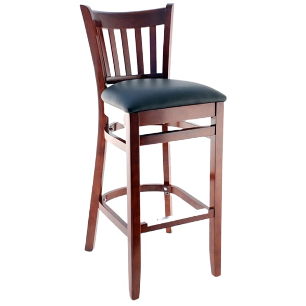 Premium US Made Vertical Slat Wood Bar Stool Interior