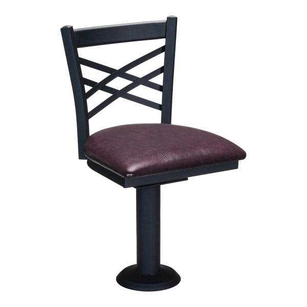X Back Bolt Down Swivel Metal Chair Interior