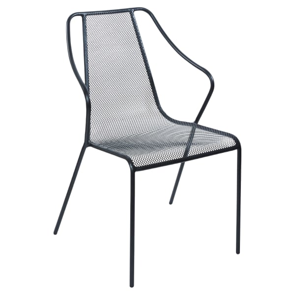 Modern Metal Mesh Patio Arm Chair Interior