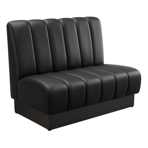 6 Channel Custom Booth with Pullover Back and Channeled Jumbo Seat Interior