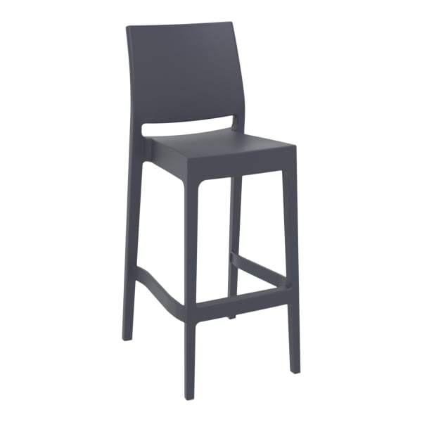 Kyra Commercial Outdoor Resin Bar Stool Interior