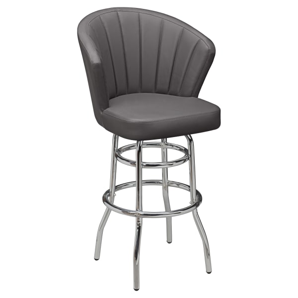 Premium Aria Swivel Bar Stool with Chrome Frame Interior