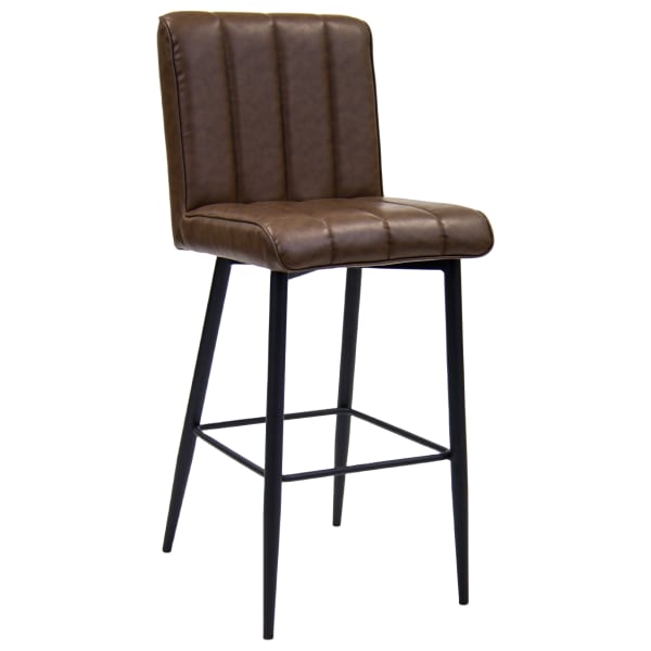 Erada Brown Vinyl Bar Stool Interior