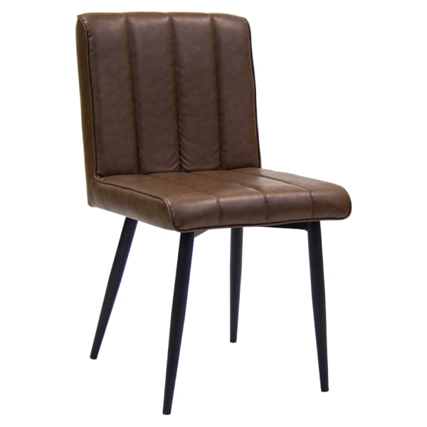 Erada Brown Vinyl Chair Interior