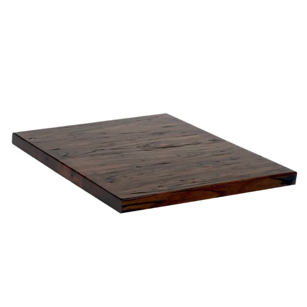 Industrial Series Dark Walnut Elm Wood Table Top Interior