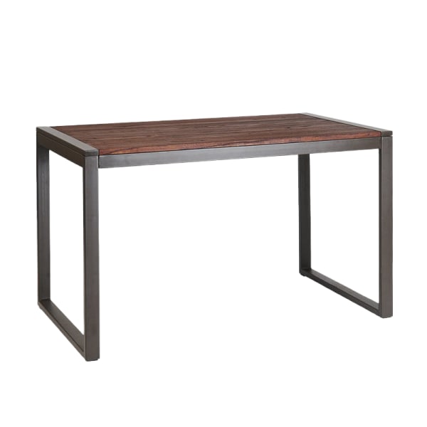 Industrial Series Table with Metal Frame and Dark Walnut Wood Top Interior