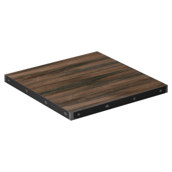 Custom Laminate Table Top with Industrial Steel Edge Interior