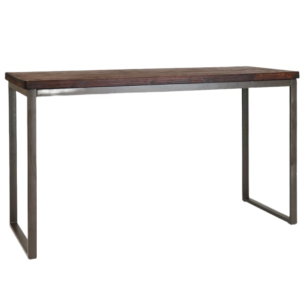 Industrial Series Bar Height Table with Metal Frame and Wood Top Interior