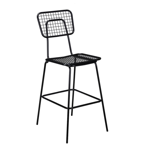 Black Ollie Outdoor Bar Stool Interior