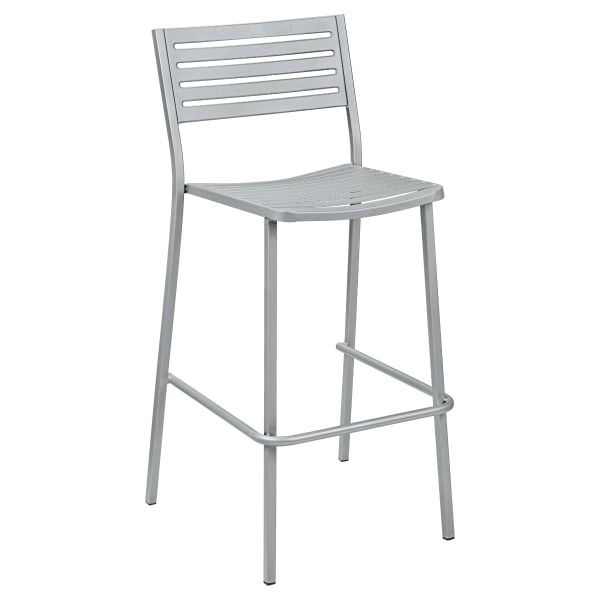 Ella Outdoor Bar Stool in Titanium Gray Interior