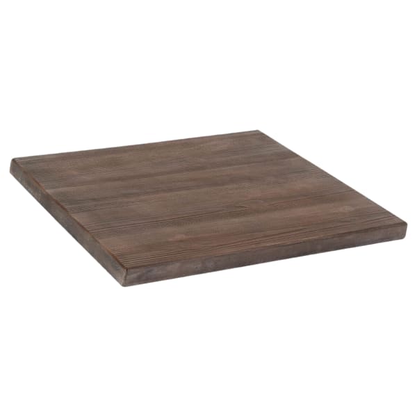 Outdoor Resin Table Top in Dark Walnut Finish Interior