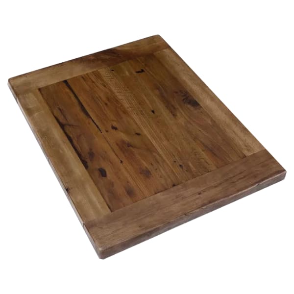 Reclaimed Wood Plank Table Top with Beadboard Ends Interior