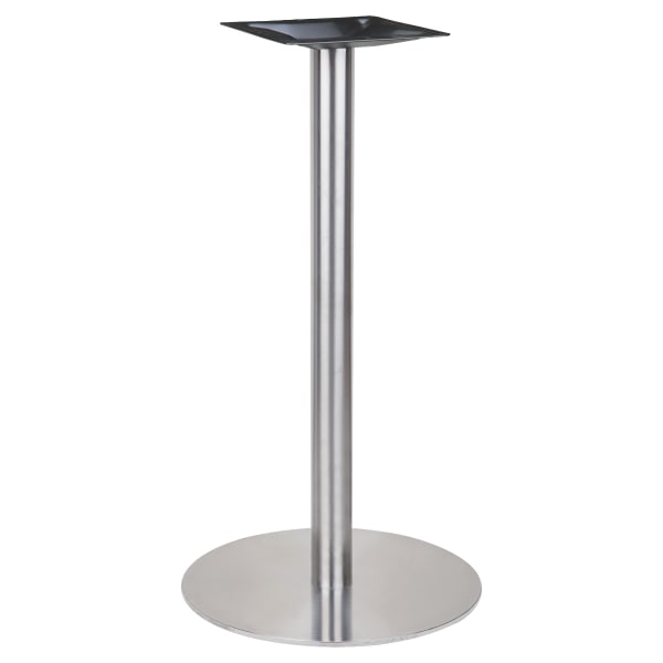Stainless Steel Round Outdoor Table Base - Bar Height Interior