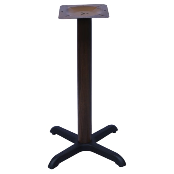 Premium Wood Grain X Prong Table Base - Bar Height Interior