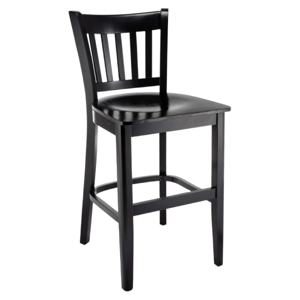 Premium US Made Vertical Slat Wood Counter Stool Interior