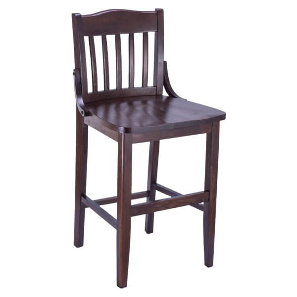 Premium US Made School House Wood Counter Stool Interior