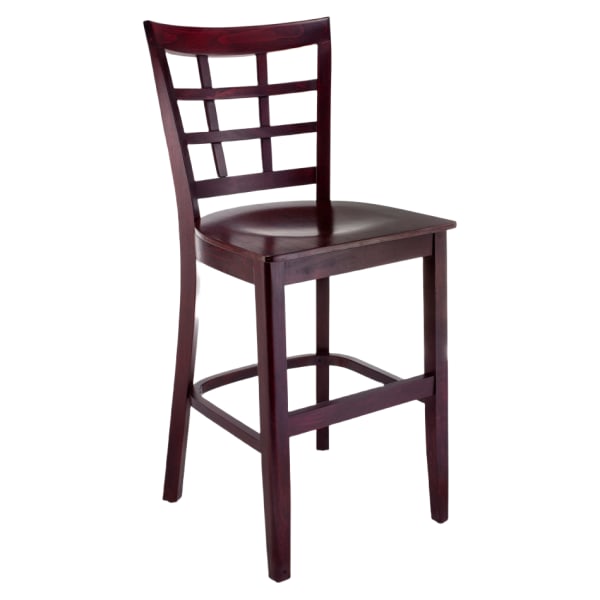 Premium US Made Window Back Wood Counter Stool Interior