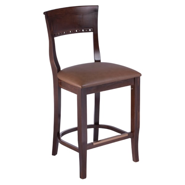 Premium US Made Biedermeier Wood Counter Stool Interior